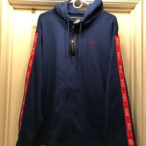 NWT Red White Blue Zip Up Hoodie Size 3x